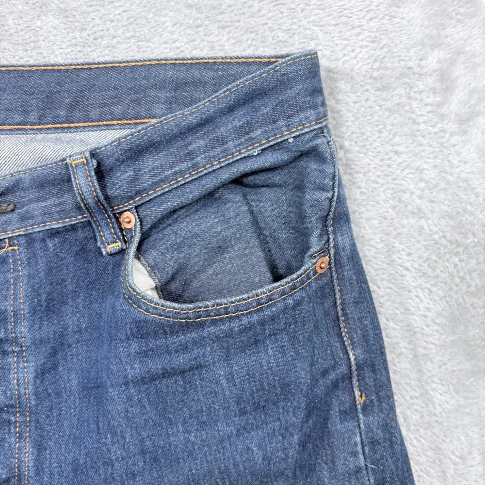 Levi's 501XX Original Fit Jeans Mens 36x31 Blue Straight Leg Button Fly Denim